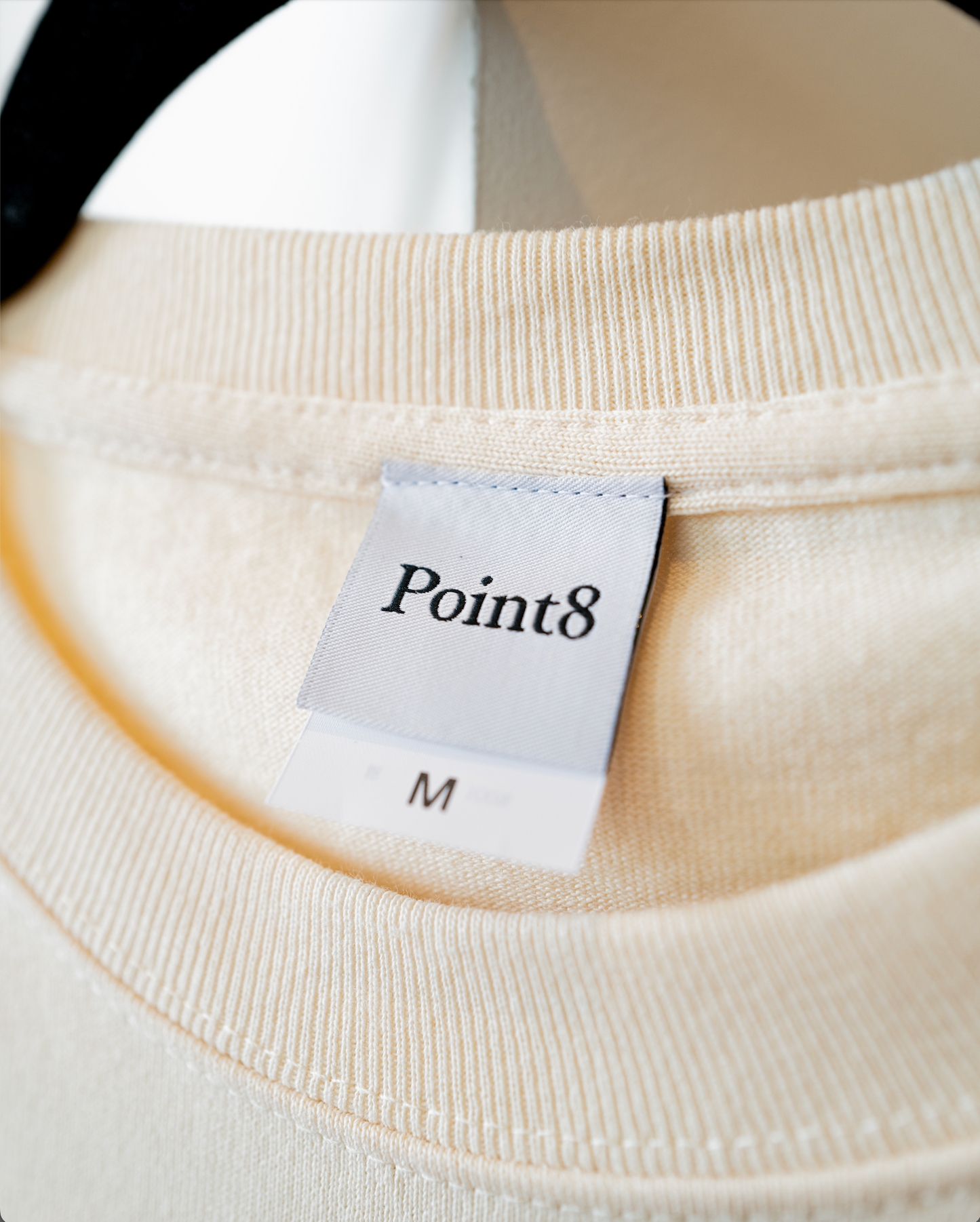 【Next Wave】Point8 Logo T-shirts (Cream)